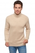 Cachemire Naturel pull homme col roule natural chichi natural beige l